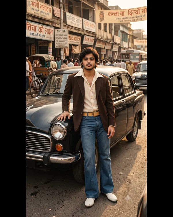 70s Ambassador Car Hero