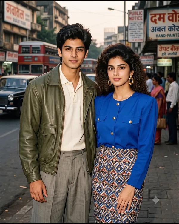 80s Leather Jacket Couple City