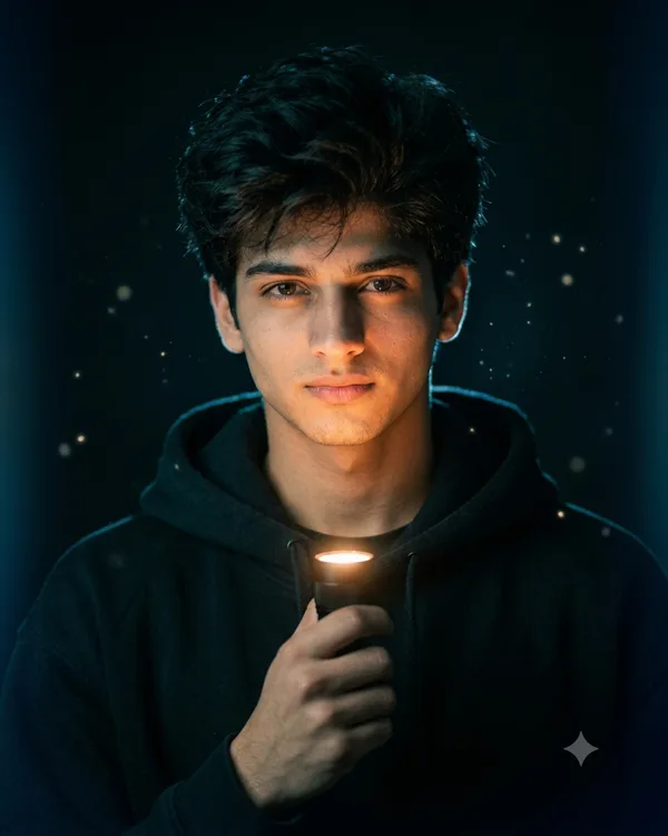 Anime Flashlight Boy Photo Prompt