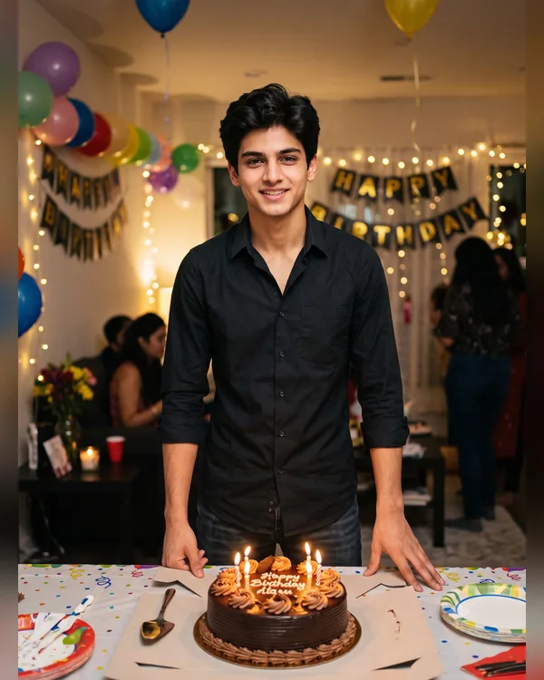 Birthday Boy Cake Smash AI Photo Prompt for Boys