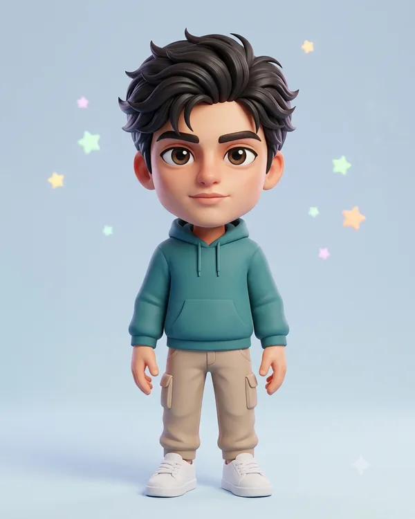 3D Chibi Boy AI Photo Prompt
