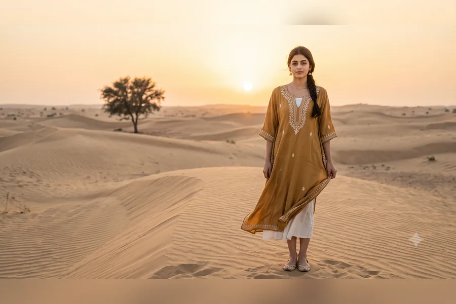 Desert Kaftan Girl Photo Prompt