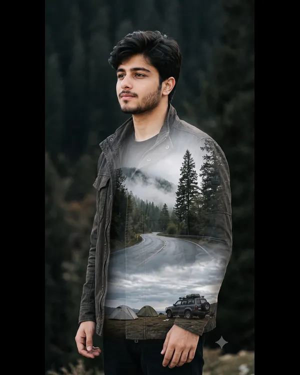 Dual Exposure Travel Boy Photo Prompt