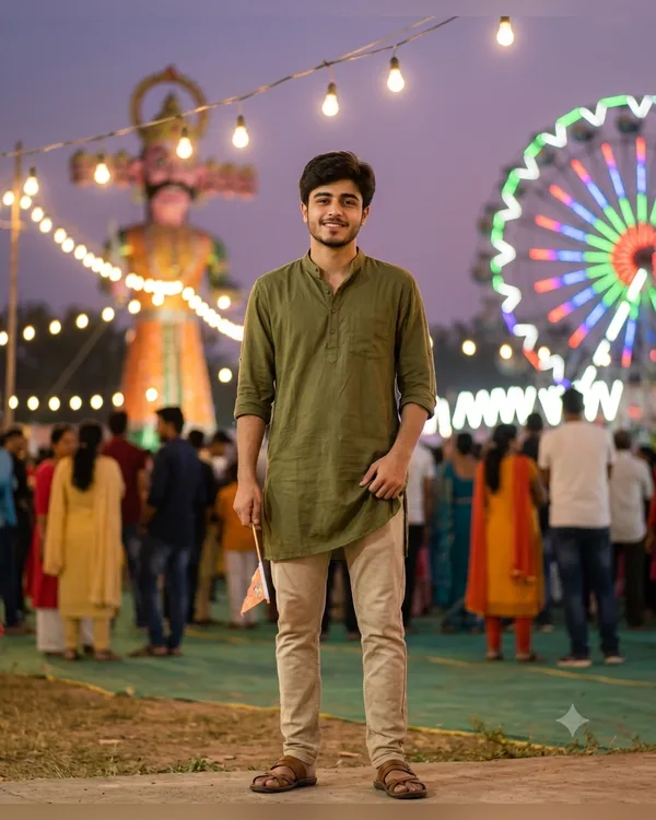 Dussehra Mela Boy Photo Prompt