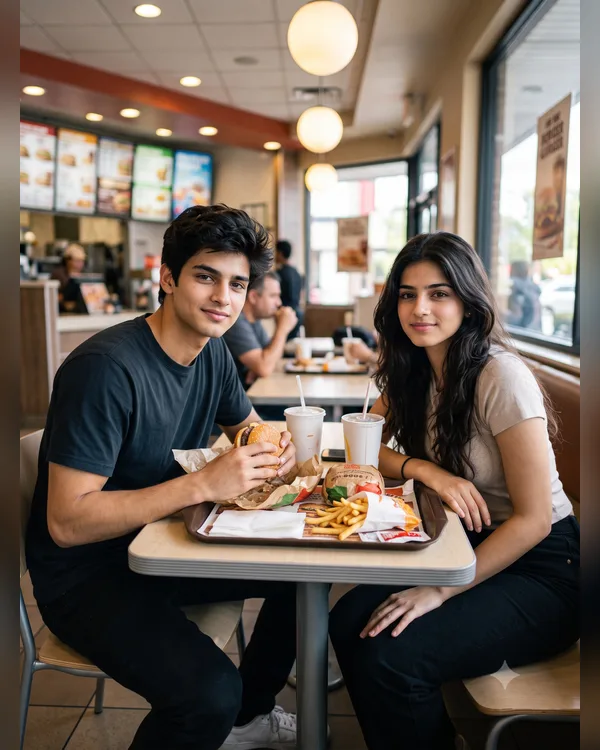 Fast Food Date Couple Photo Prompt