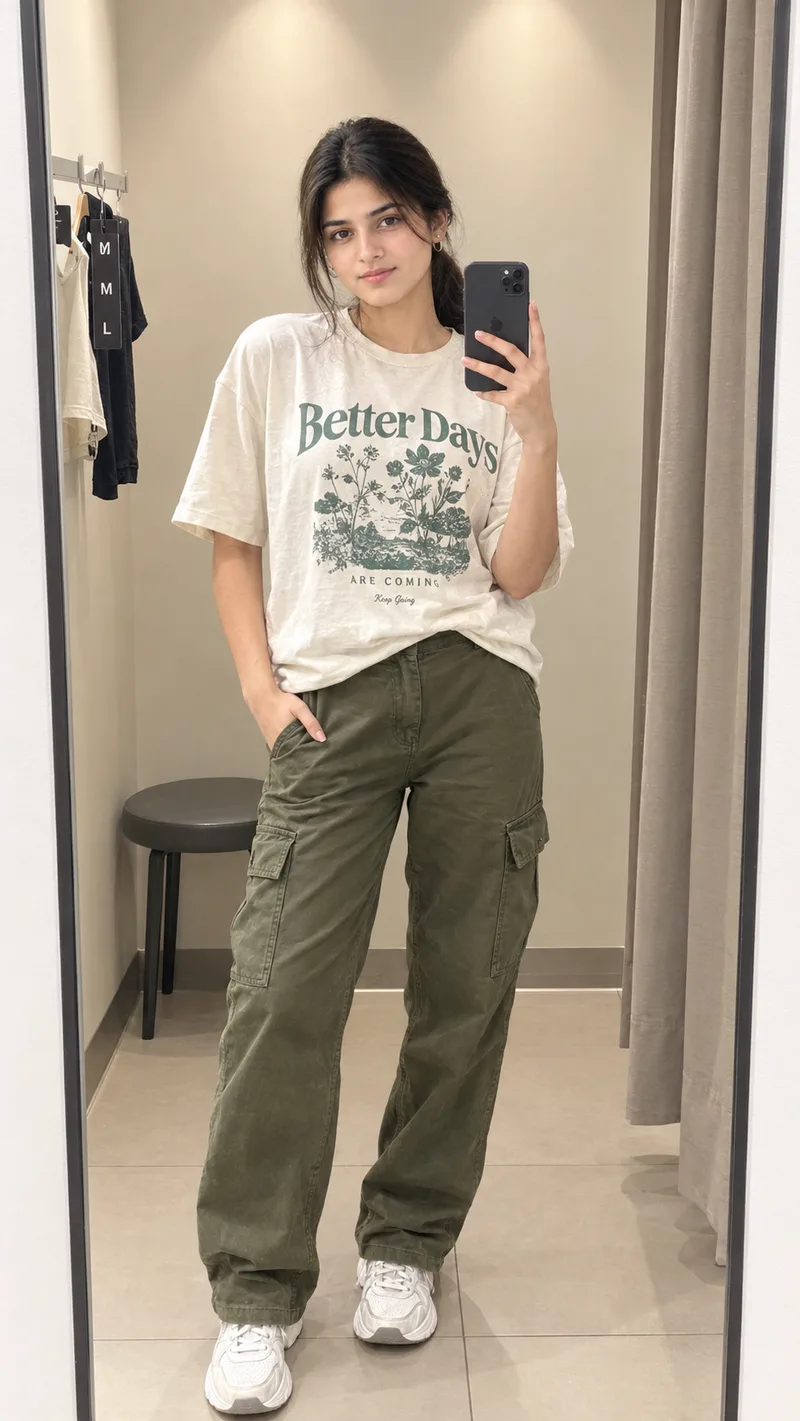 Mall Mirror Selfie Girl Photo Prompt