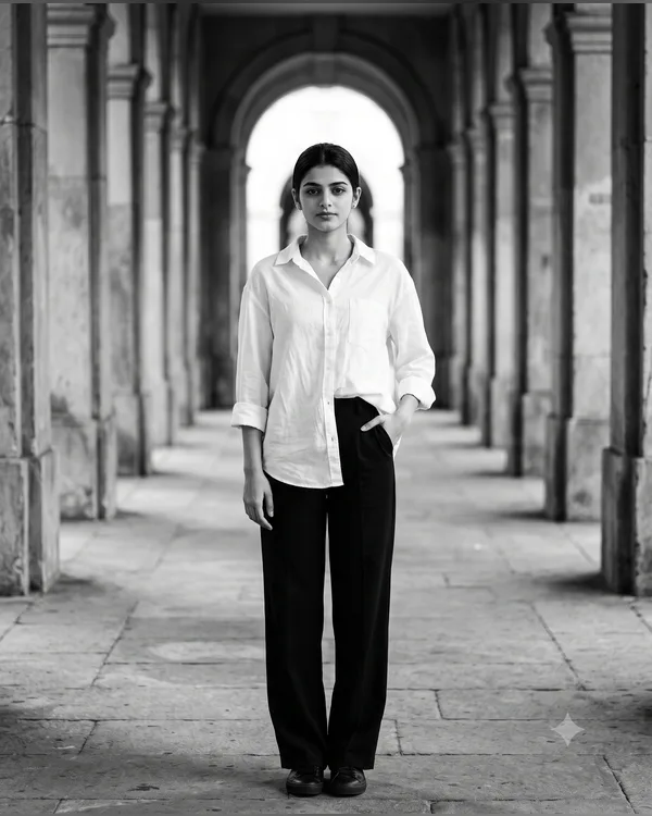 Mono Street Girl Photo Prompt