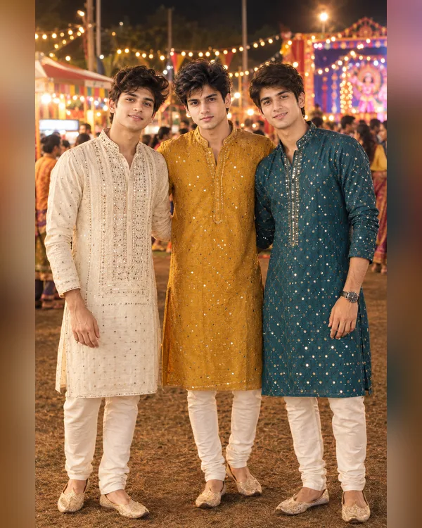 Navratri Friends Group Photo Prompt for Boys