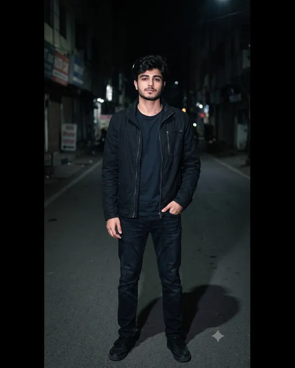 Night Flash Candid Boy Photo Prompt