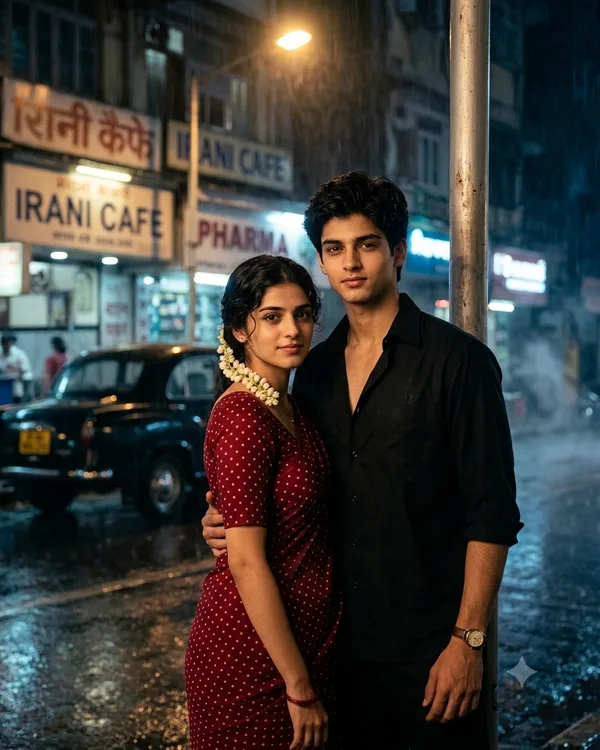 Retro 1980s Bollywood Couple