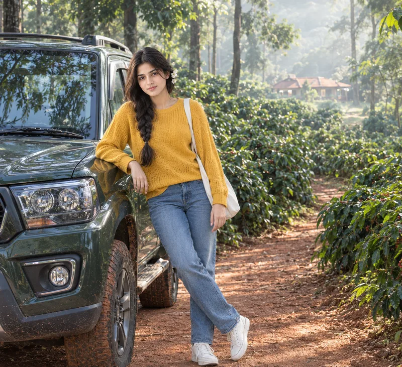 Coorg Coffee Scorpio Girl Photo Prompt