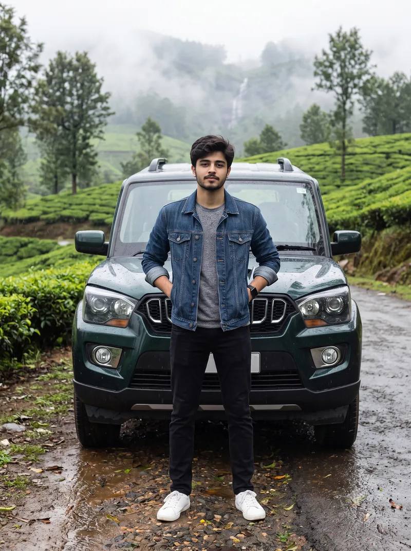 Munnar Tea Valley Scorpio Boy Photo Prompt