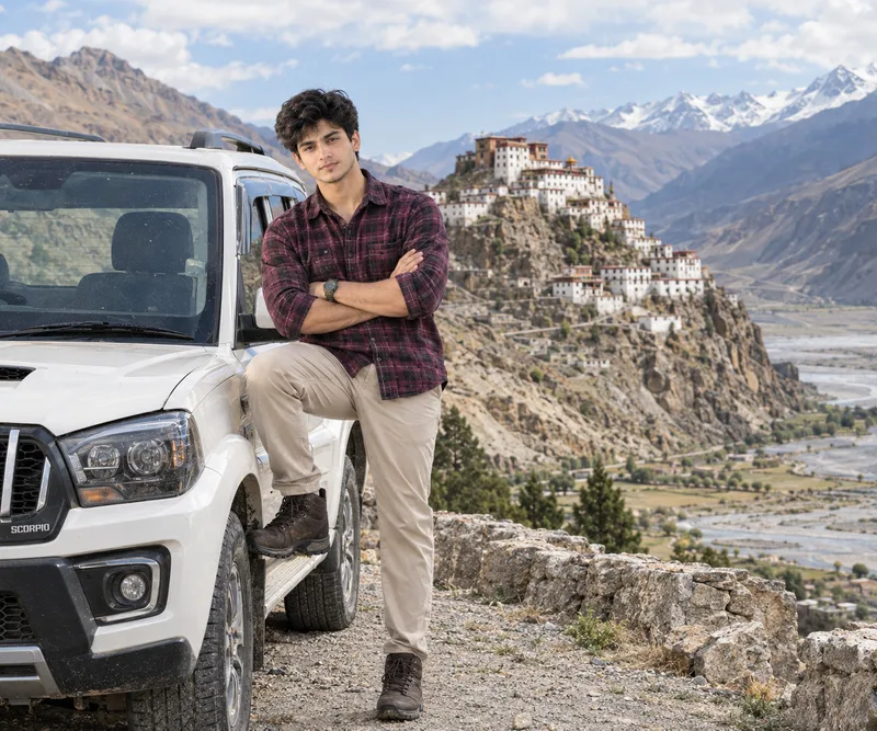 Spiti Valley Scorpio Boy Photo Prompt