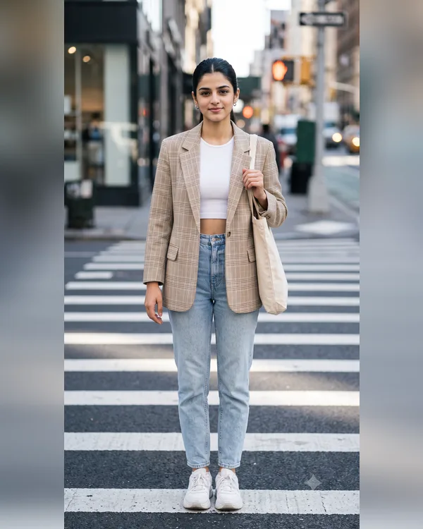 Streetwear Blazer Girl Photo Prompt
