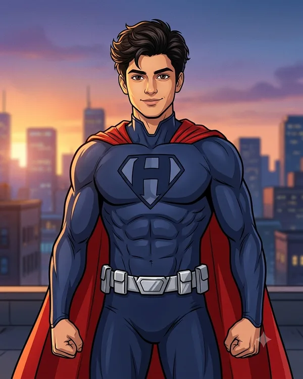 Superhero Boy AI Photo Prompt