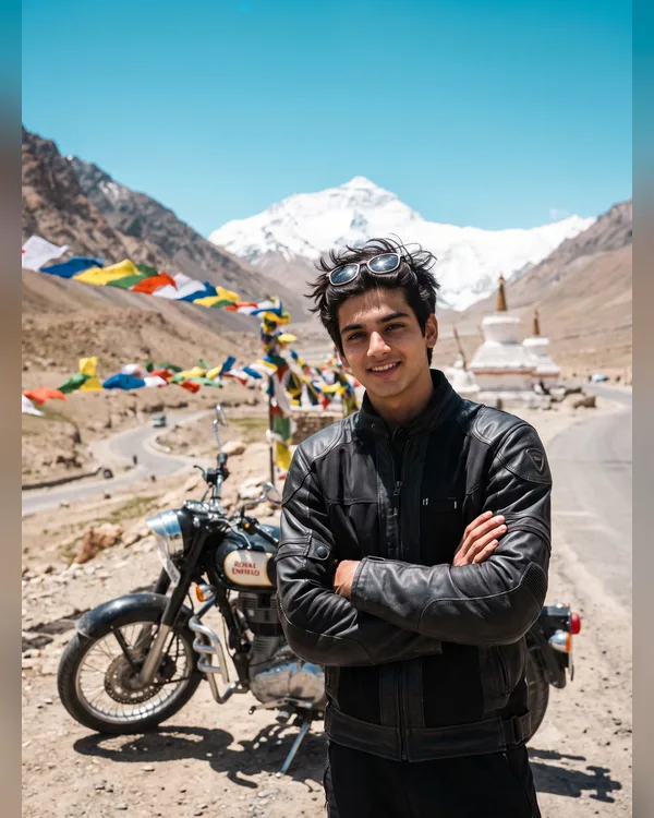 Ladakh Bike Trip Photo Prompt for Boys