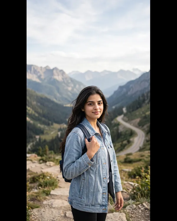 Travel Reel Poster Girl AI Photo Prompt